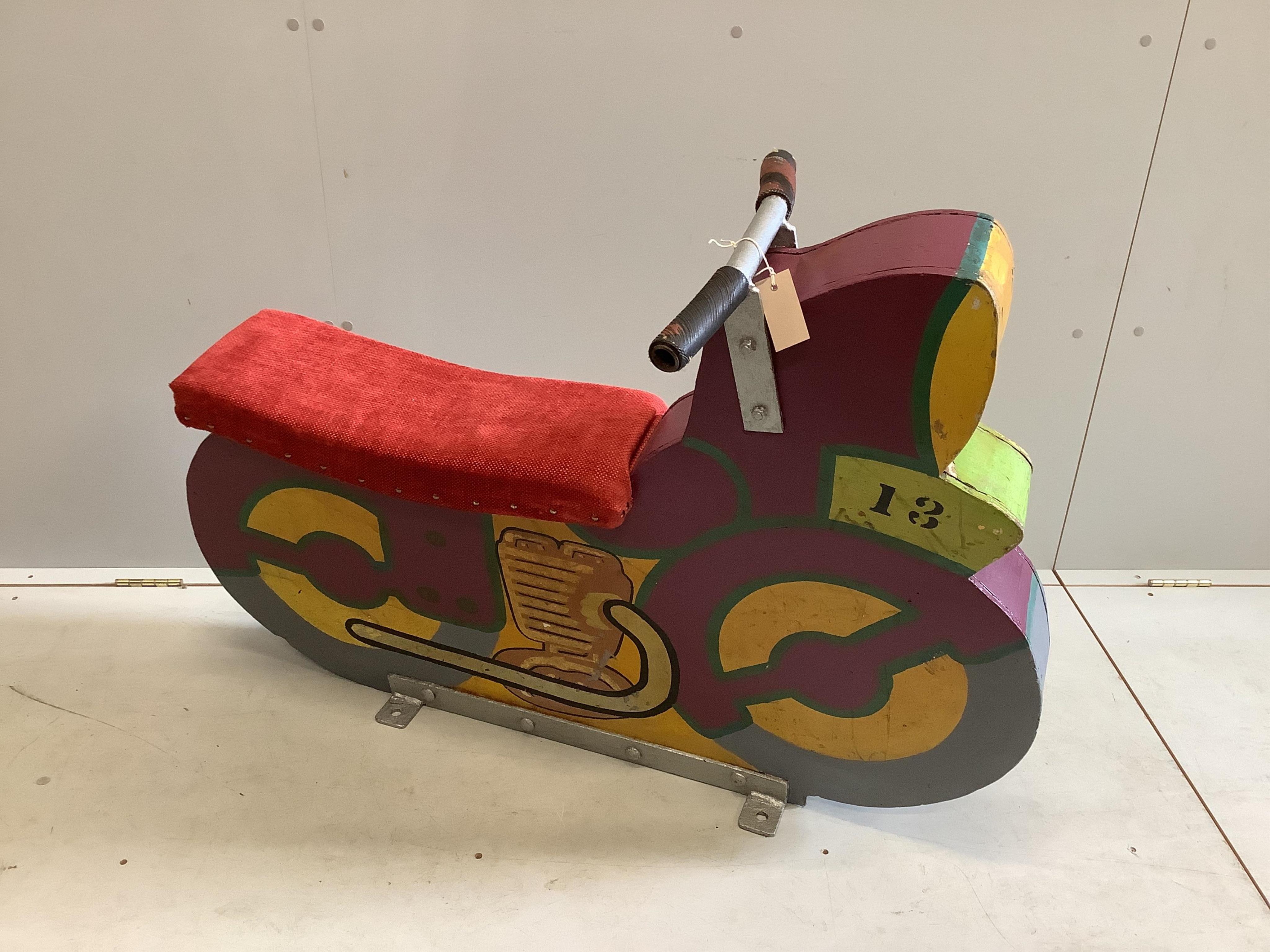 A mid 20th century carved painted wood fairground 